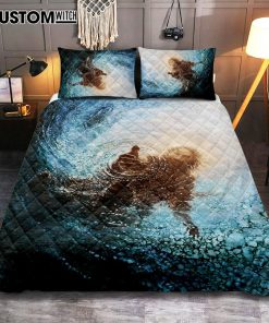 The Hand Of God In Water Quilt Bedding Set Prints - Christian Cover Twin Bedding Decor - Bible Verse Quilt Bedding Set Art