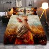 The Hand Of God In Water Quilt Bedding Set Prints - Christian Cover Twin Bedding Decor - Bible Verse Quilt Bedding Set Art