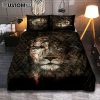 The Lord Is My Rock Lighthouse Wood Cross Quilt Bedding Set Print - Inspirational Quilt Bedding Set Art - Christian Bedroom Home Decor