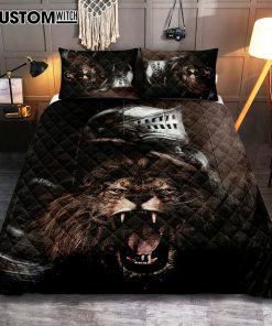 The Lion Of Judah Warrior Of Christ Quilt Bedding Set Art - Christian Art - Bible Verse Bedroom - Religious Home Decor