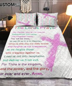 The Lords Prayer Bible Verse Bedroom - Christian Gifts For Toddler Or Baby Boys Bedroom - Christian Quilt Bedding Set Bedroom Decor
