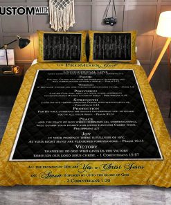 The Promises Of God Quilt Bedding Set Bedroom - 2 Corinthians 1 20 - Christian Quilt Bedding Set Bedroom Decor