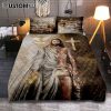 The Rugged Cross And Amazing Lion Quilt Bedding Set - Christian Bedroom - Religious Home Decor
