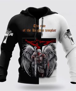 The Rise Of Knight Templar 3D Hoodies For Women Men, God 3D Printed Hoodie, Christian Apparel Hoodies