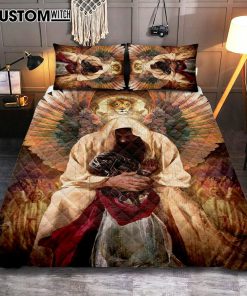 The World In His Arm Pray For Healing Angel Wings Quilt Bedding Set Art - Christian Art - Bible Verse Bedroom - Religious Home Decor