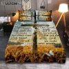 There Is Power In The Name Of Jesus Broken Chain Cross Quilt Bedding Set Bedroom - Bible Verse Quilt Bedding Set Art - Christian Home Decor