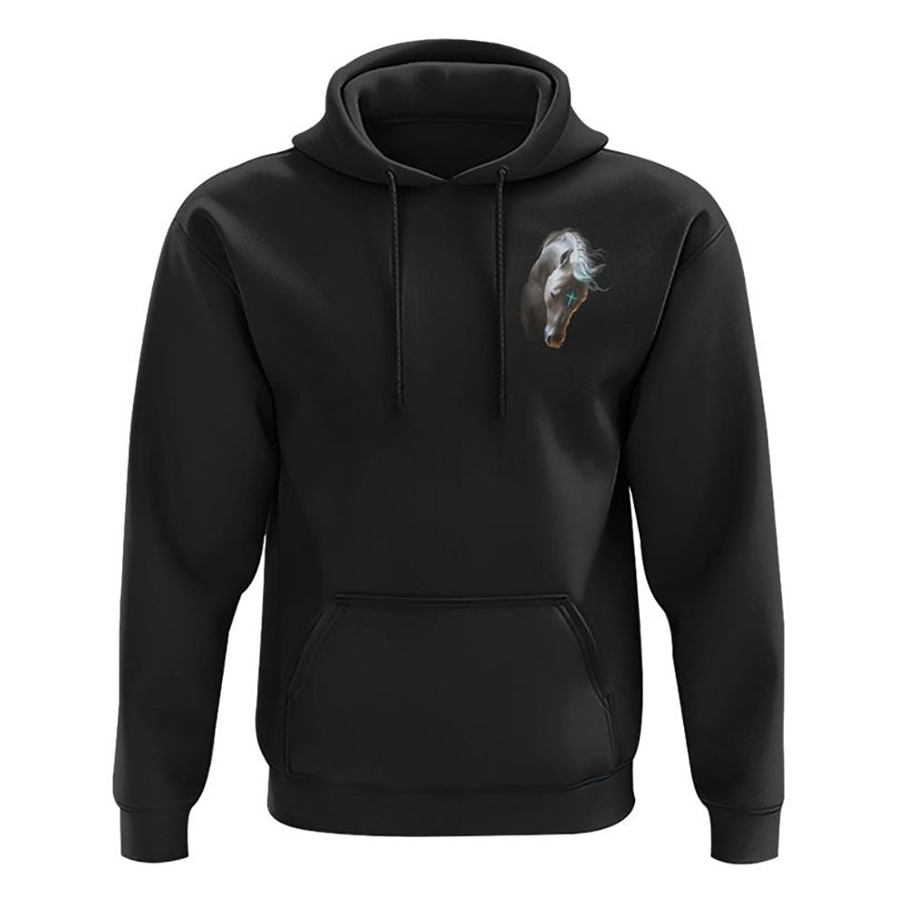 This Girl Runs On Jesus And Horses All Over Print 3D Hoodie, Christian Hoodie, Christian Sweatshirt, Bible Verse Shirt