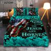 This Is The Day The Lord Has Made Blue Flower Butterfly Quilt Bedding Set Art - Christian Art - Bible Verse Bedroom - Religious Home Decor