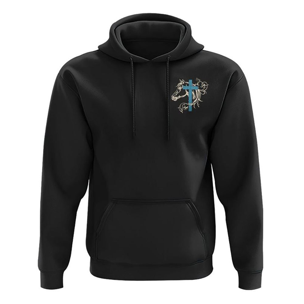 This Girl Runs On Jesus And Horses Cross All Over Print 3D Hoodie, Christian Hoodie, Christian Sweatshirt, Bible Verse Shirt