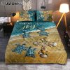 Today I Choose Joy Blue Hydrangea Pretty Cat Butterfly Quilt Bedding Set Bedroom - Bible Verse Quilt Bedding Set Art - Christian Home Decor