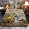 Today I Choose Joy Dandelion Field Quilt Bedding Set Print - Inspirational Quilt Bedding Set Art - Christian Bedroom Home Decor