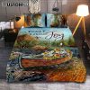 Today I Choose Joy Flower Butterfly Quilt Bedding Set Prints - Christian Cover Twin Bedding Decor - Bible Verse Quilt Bedding Set Art