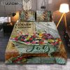 Today I Choose Joy Hummingbird Lily Flower Quilt Bedding Set Bedroom - Bible Verse Quilt Bedding Set Art - Christian Home Decor