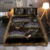 Today I Choose Joy Kitchen Blue Hydrangea Quilt Bedding Set Bedroom - Bible Verse Quilt Bedding Set Art - Christian Home Decor