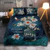 Today I Choose Joy Monarch Butterfly Camellia Quilt Bedding Set - Christian Bedroom - Religious Home Decor