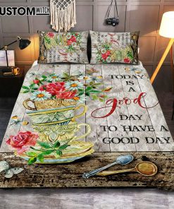Today Is A Good Day Daisy Quilt Bedding Set Bedroom - Christian Quilt Bedding Set Bedroom Decor