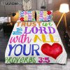 Trust In The Lord Quilt Bedding Set - The Life Of Jesus Lion Dove Quilt Bedding Set Bedroom - Bible Verse Quilt Bedding Set Art - Christian Home Decor