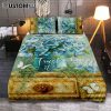 Tulip Butterfly Bless This Home Quilt Bedding Set Art - Christian Art - Bible Verse Bedroom - Religious Home Decor
