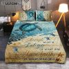Turtle Blue Ocean Lighthouse God Is My Light Quilt Bedding Set Art - Christian Art - Bible Verse Bedroom - Religious Home Decor