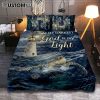 Turtle Accept Let Go Have Faith Quilt Bedding Set Art - Christian Art - Bible Verse Bedroom - Religious Home Decor