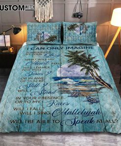 Turtles I Can Only Imagine Quilt Bedding Set Art - Christian Art - Bible Verse Bedroom - Religious Home Decor