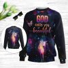 God Says I Am Ugly Christmas Sweater - Christian Unisex Sweater - Religious Christmas Gift