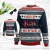 Confirmed In Christ Cross And Lion Ugly Christmas Sweater - Christian Unisex Sweater - Religious Christmas Gift