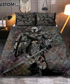 Warrior Armor Of God Quilt Bedding Set Bedroom - Christian Home Decor - Religious Art