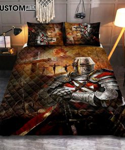 Warrior Jesus On The Cross Jesus Calls Quilt Bedding Set Print - Inspirational Quilt Bedding Set Art - Christian Bedroom Home Decor