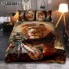 Warrior Knight Kneel And Lion Quilt Bedding Set Bedroom - Christian Home Decor - Religious Art