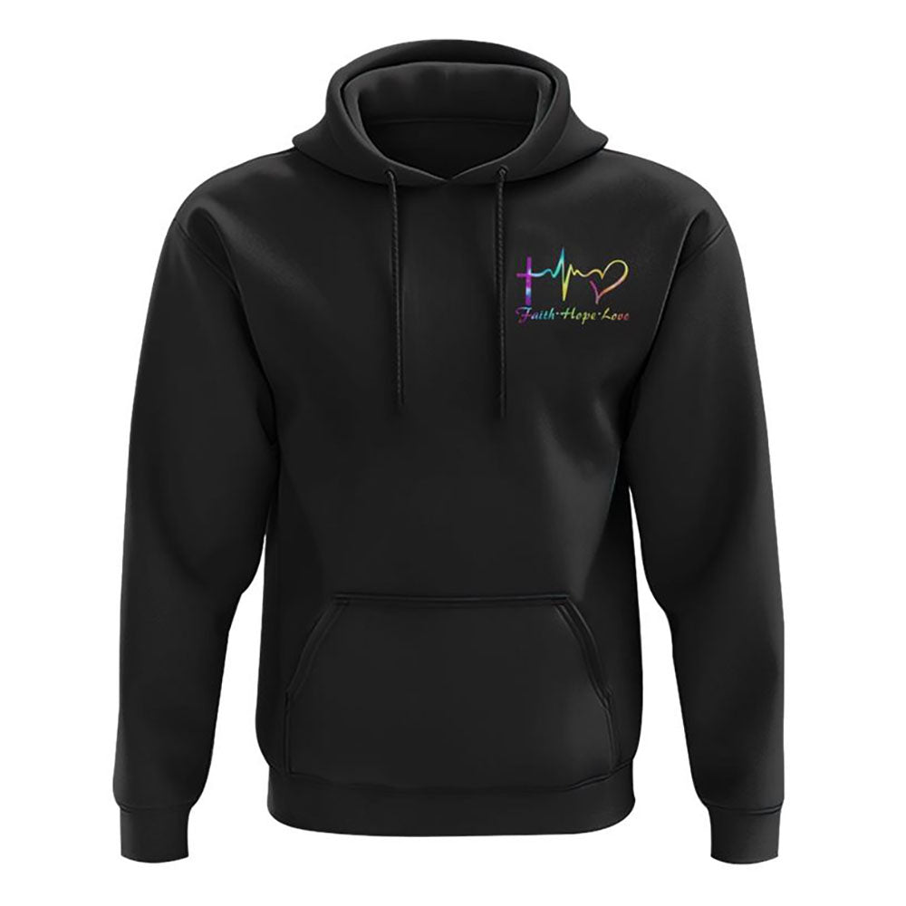 Way Maker Miracle Worker Faith Cross Wing Colorful All Over Print 3D Hoodie, Christian Hoodie, Christian Sweatshirt, Bible Verse Shirt