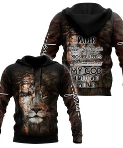 Way Maker, Miracle Worker Light In The Darkness God 3D Hoodie For Man And Women, Jesus Printed 3D Hoodie