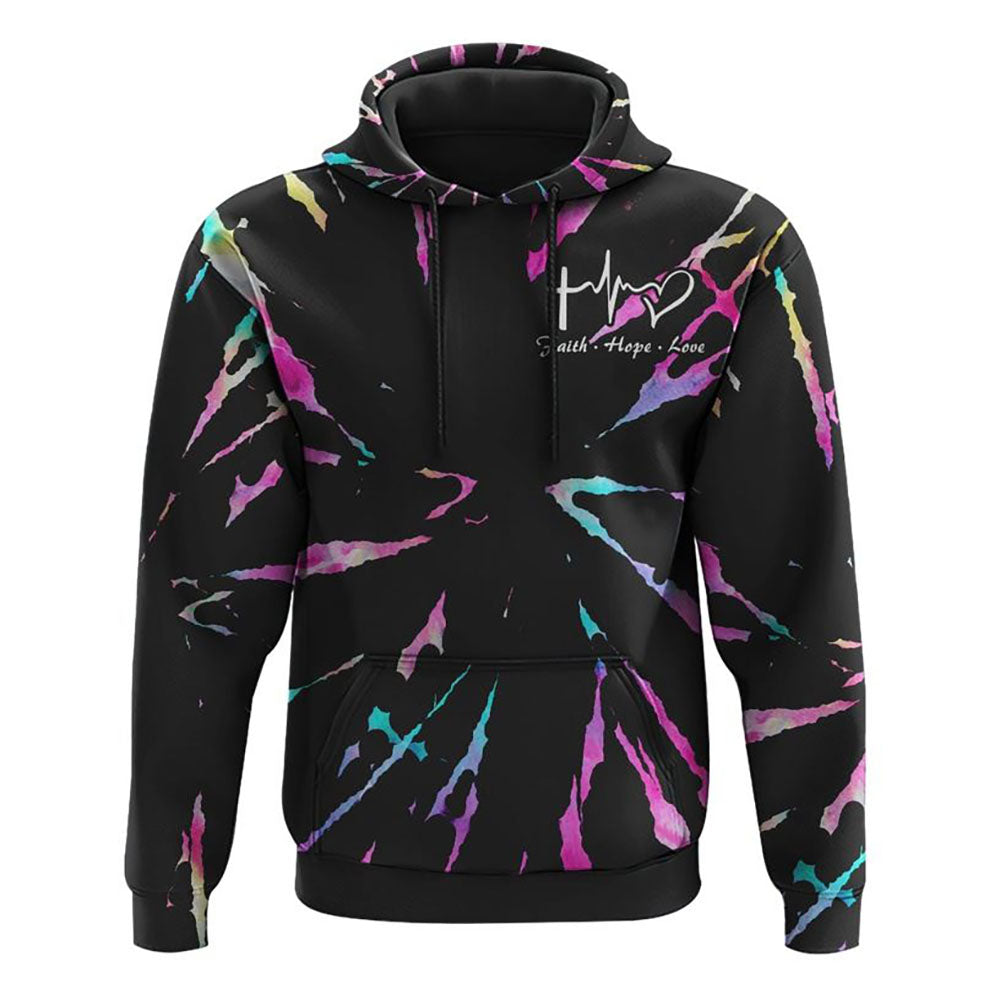 Way Maker Miracle Worker Promise Keeper Circle Tie Dye All Over Print 3D Hoodie, Christian Hoodie, Christian Sweatshirt, Bible Verse Shirt