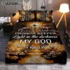 Waterfall Painting Light From Heaven The Three Crosses Quilt Bedding Set Art - Christian Art - Bible Verse Bedroom - Religious Home Decor