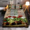 What A Wonderful World Boat Red Rose Lake Quilt Bedding Set Bedroom - Christian Quilt Bedding Set Prints - Bible Verse Quilt Bedding Set Art
