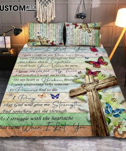 When I Lost You I Wish Quilt Bedding Set Bedroom - Christian Cover Twin Bedding Quilt Bedding Set - Religious Quilt Bedding Set Prints