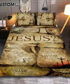 Who Is Jesus Quilt Bedding Set Bedroom - The Son Of The Living God - Mathew 16 16 - Christian Cover Twin Bedding Quilt Bedding Set - Religious Quilt Bedding Set Prints