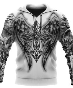 Wings Of God Gothic Vibe God 3D Hoodie For Man And Women, Jesus Printed 3D Hoodie