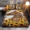 Wooden Cross Lily Flower Hummingbird He Is Risen Quilt Bedding Set Art - Christian Art - Bible Verse Bedroom - Religious Home Decor