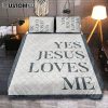 Yorkshire Terrier Dog In His Arms Jesus Quilt Bedding Set Cover Twin Bedding Decor - Christian Bedroom - Gift For Dog Lover