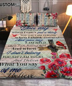 You Say I Am Loved Quilt Bedding Set Bedroom - Christian Cover Twin Bedding Quilt Bedding Set - Religious Quilt Bedding Set Prints